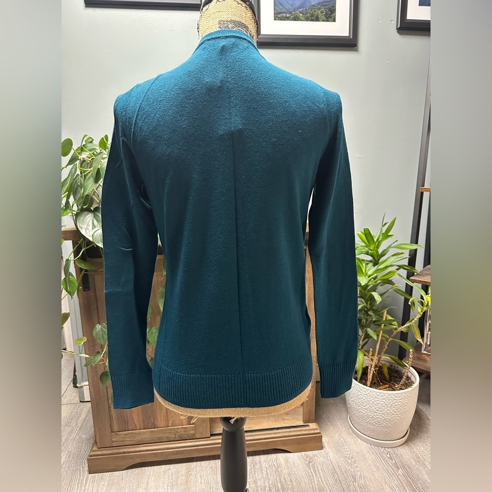 Loft dark teal cardigan. Size small. NWT. - Picture 2 of 3